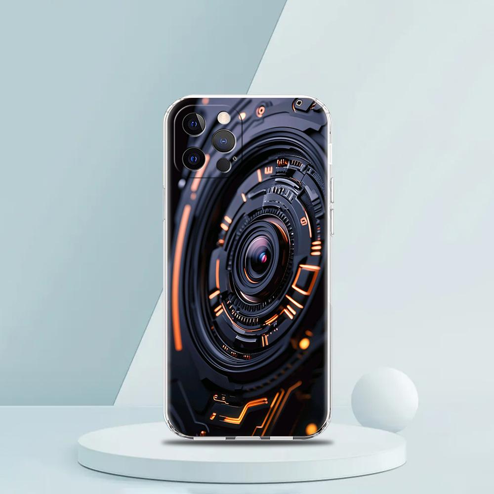 Мягкий прозрачный чехол-бампер из ТПУ для iPhone 16 15 14 13 12 11 Pro Max XR 8 7 Plus XR Ударопрочный корпус Ретро-узор с камерой