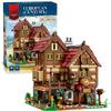 2868PCS Medieval Tavern Building Block European Street View Architecture Model Desktop Display Educational DIY Toy for Kid Adult