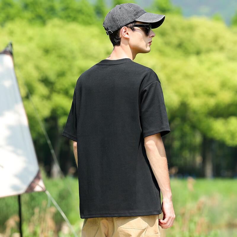 JEEP Men's Solid Color Loose Fit Short Sleeve T-Shirt