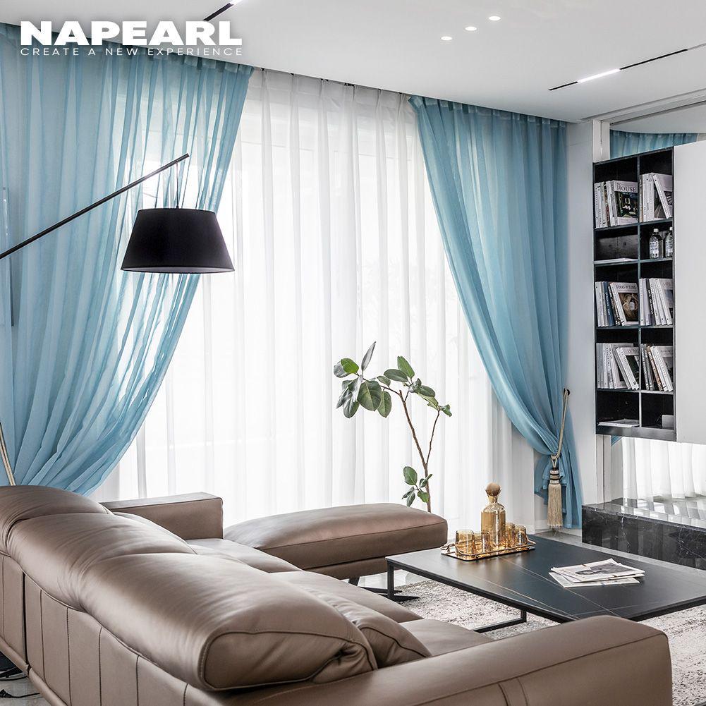 1 шт. NAPEARL Простой Элегантный Тюлевый Прозрачный Шторный Однотонный Экран для Окна для Гостиной Спальни Домашнего Декора