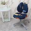 Children Study Chair Cover Elastic Double Back Kids Student Writing Rotating Lift Chair Protector Cover Seat Backrest Case