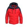 Thick Warm Cotton Padded Winter Jacket for Men with Patchwork Hooded Parka