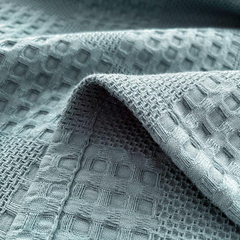 100% Cotton Waffle Weave Blanket Lightweight Breathable Cooling Bed Blanket for Hot Sleepers Soft Woven Blanket for Summer Spring Queen Size