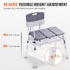 Tub Transfer Bench Bathtub Shower Seats with Reversible Backrest 400lbs
