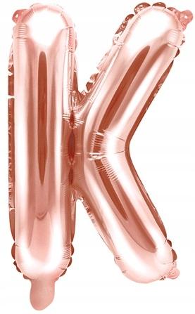 Foil Balloon Letter "K", 35Cm, Rose Gold 1pc
