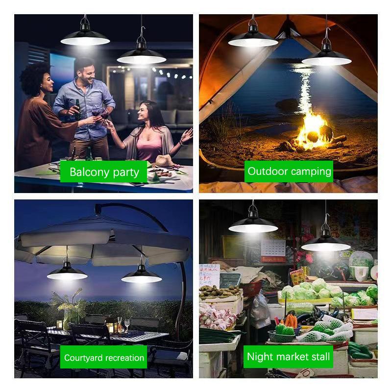 1 шт. подвесной светильник на солнечной батарее с датчиком движения, светодиодная люстра на солнечных батареях белого света для кемпинга, наружного освещения сада