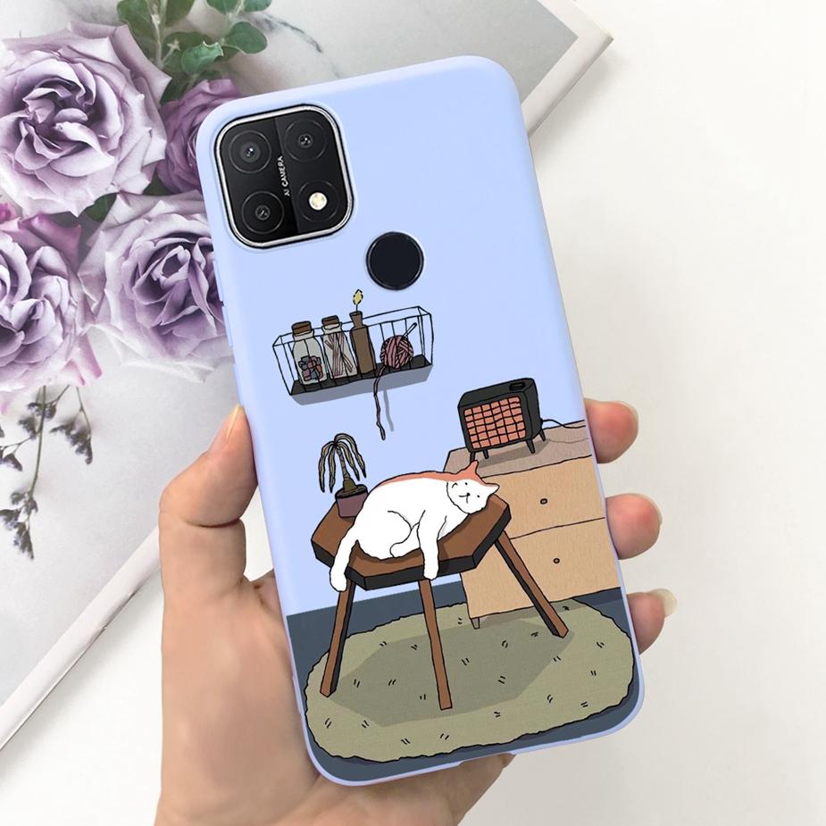 For Oppo A15 Case Oppo A15s CPH2179 Cute Fashion Candy Painted Cover Soft TPU Phone Case For Oppo A15 A 15 s OppoA15 Full Bumper