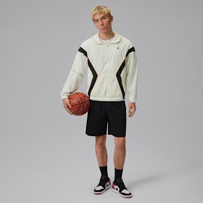 Jordan Jackets Men's White/Sail Black/Black Hooded Non Detachable Mode