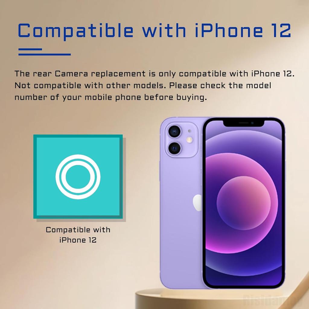 Для iPhone 12 Оригинальный модуль замены основной задней камеры 12 МП Запасные части задней камеры с ультраширокоугольным объективом OIS HDR Фотографии Видео 4K Шлейф Ремонт