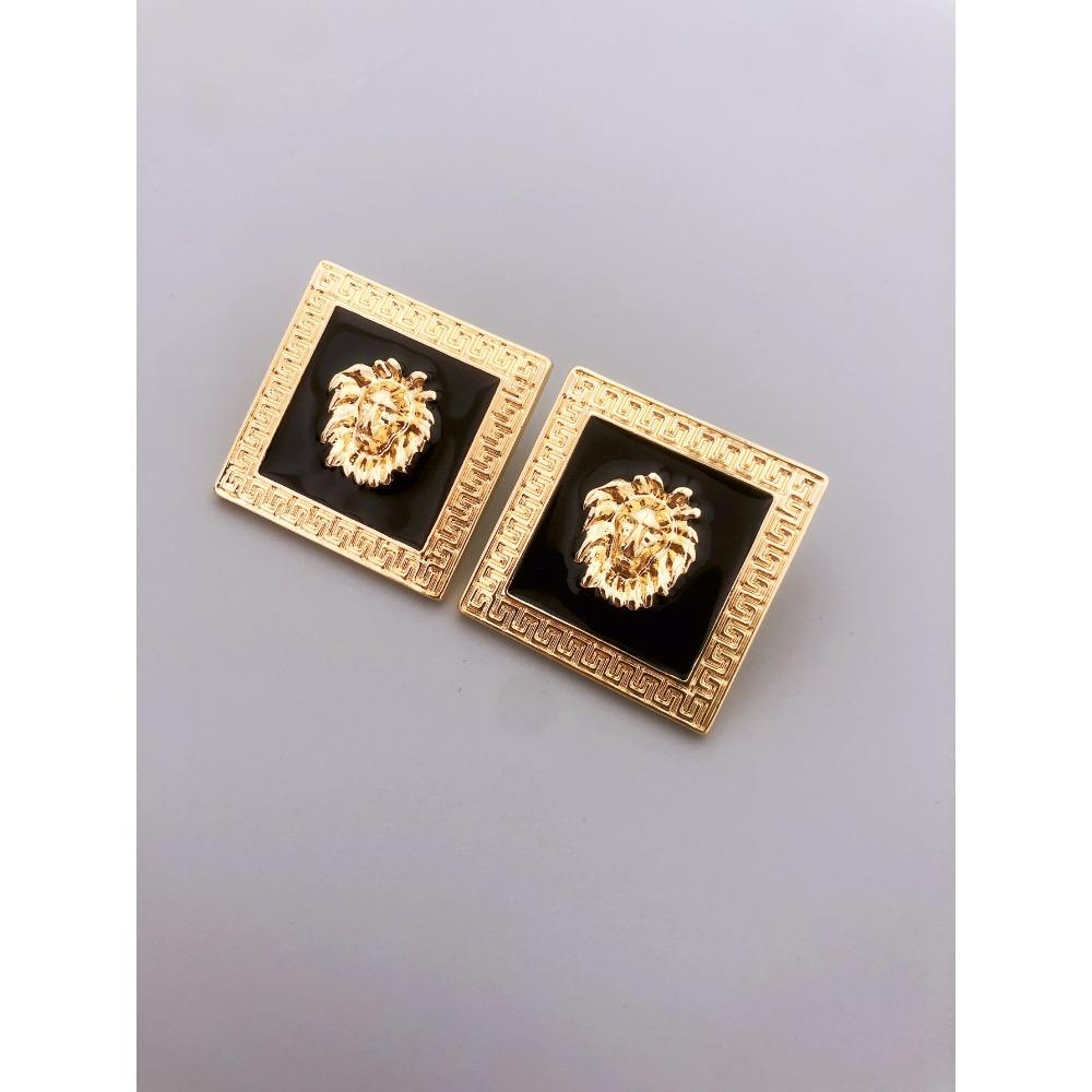 Женские серьги с преувеличенной головой льва, модные и качественные украшения из сплава