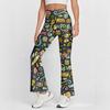 European and American women's floral sexy high-waisted slim-fitting sports flared pants women's slim-fitting trousers casual wholesale