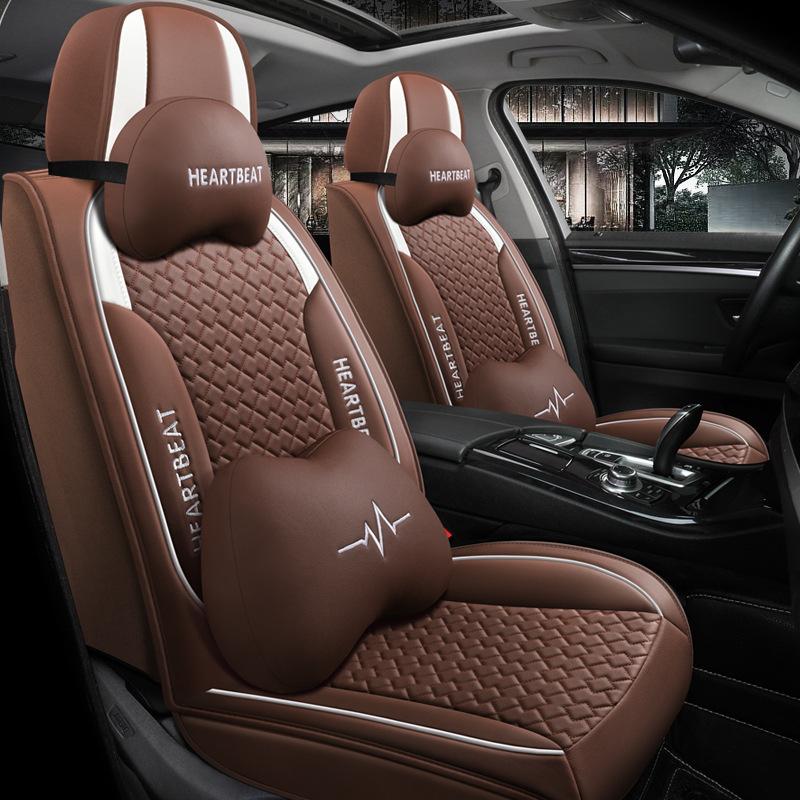 5 Seats 5D PU Leather Universal Car Seat Covers Automobiles Seat Covers Protector Mat Breathable Car Seat Cushion