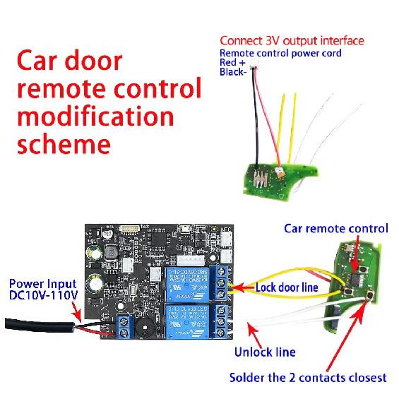 Dual channel mobile phone NFC relay control board fingerprint control module IC card access controller car Key DIY unlock Switch