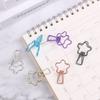 Fashion Metal School Stationery Solid Color Fish Clip Hollowed Out Design Binder Clip Office Supply