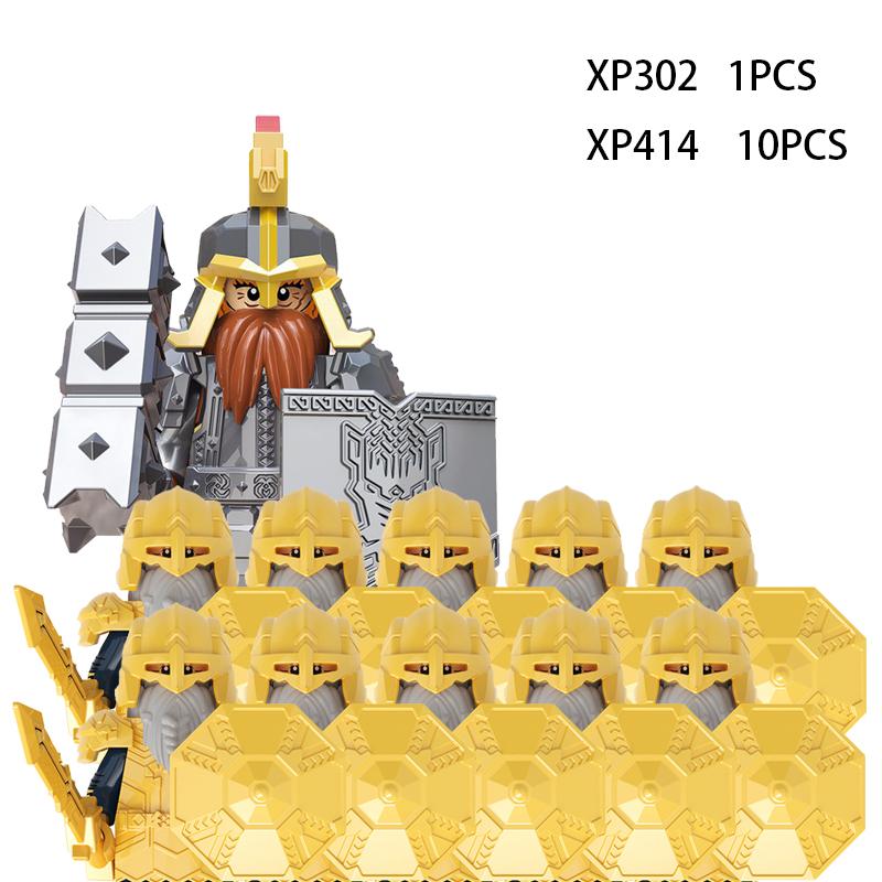 Medieval Elf Rohan Soldiers Guard Army Lotr Action Figures Mini Bricks Doll Assemble Building Blocks DIY Toys for Kid Gifts