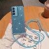 Crossbody Lanyard Clear Glitter Silicone Soft Case For Samsung Galaxy S25 Utlra S24 S23 FE S22 Plus A16 A26 A36 A56 A15 A25 A35 A55 A14 A24 A34 A54