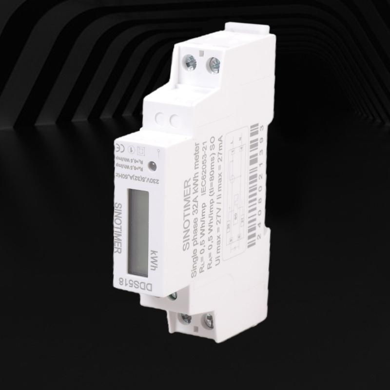 652F Upgraded Energy Meter 50A Direct Measurement Single Phase Energy Meter Plastic