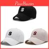 S Spring Season Letter Embroidery Baseball Cap Breathable Outdoor Hat Sunshade
