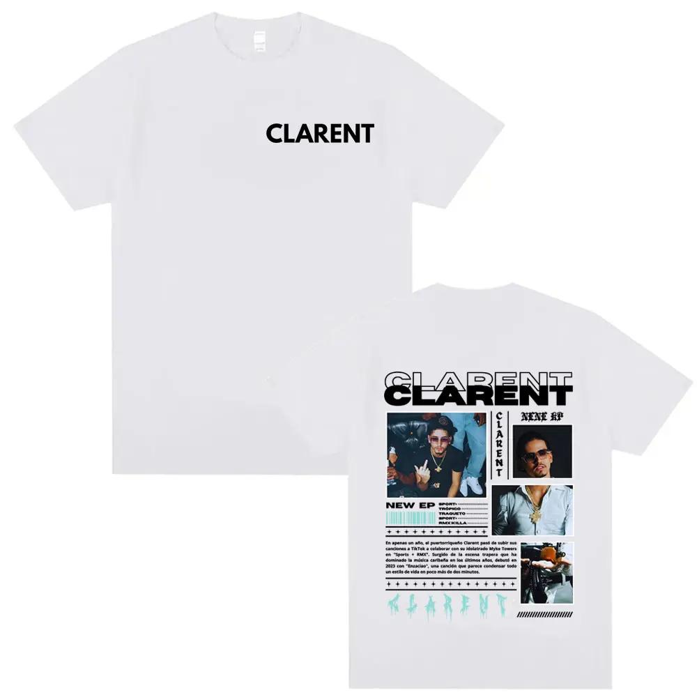 Rapper CLARENT Album 2026 Tour Graphic Tshirts Unisex Vintage Hip Hop T Shirt Unisex Casual Short Sleeve ONeck Tshirt Streetwear