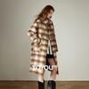Chuyu Women's Loose Fit Plaid Wool Blend Hooded Coat