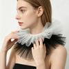 Detachable Fake Collar Shawl Ruffle Mesh Makeup Neck Shawl Vintage Neck Collar  Cosplay Event