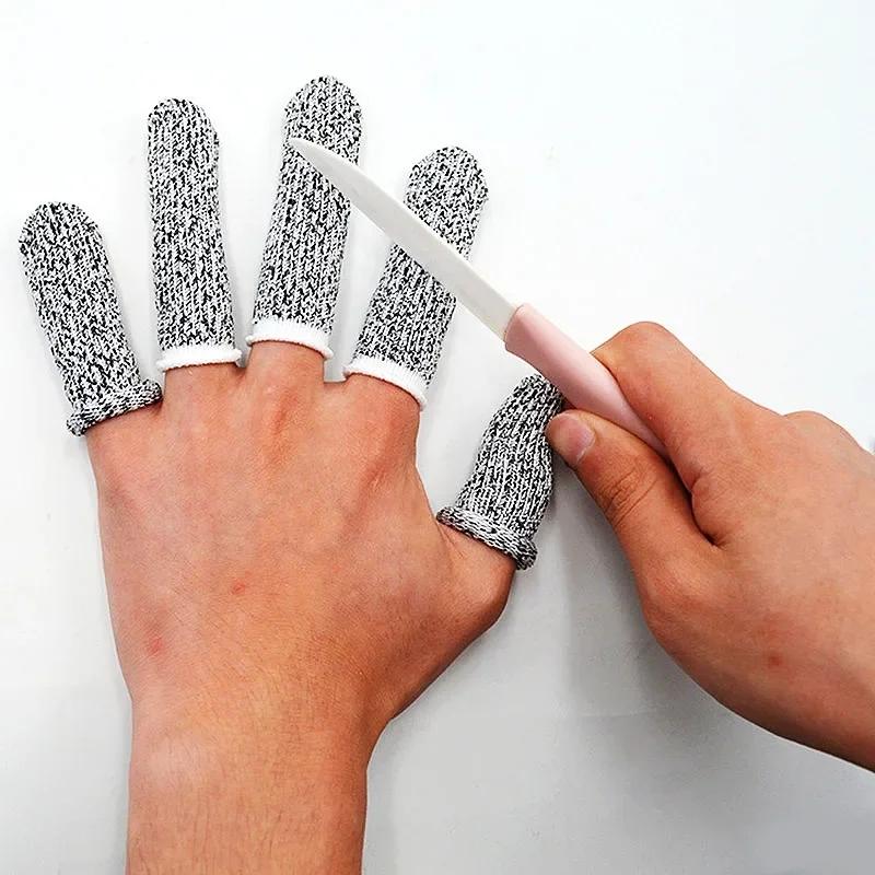 10/20 шт. Защитные наперстки от порезов Уровень 5 Высокопрочные Безопасные Гибкие Антипорезовые Наперстки для пальцев Кухонный Инструмент