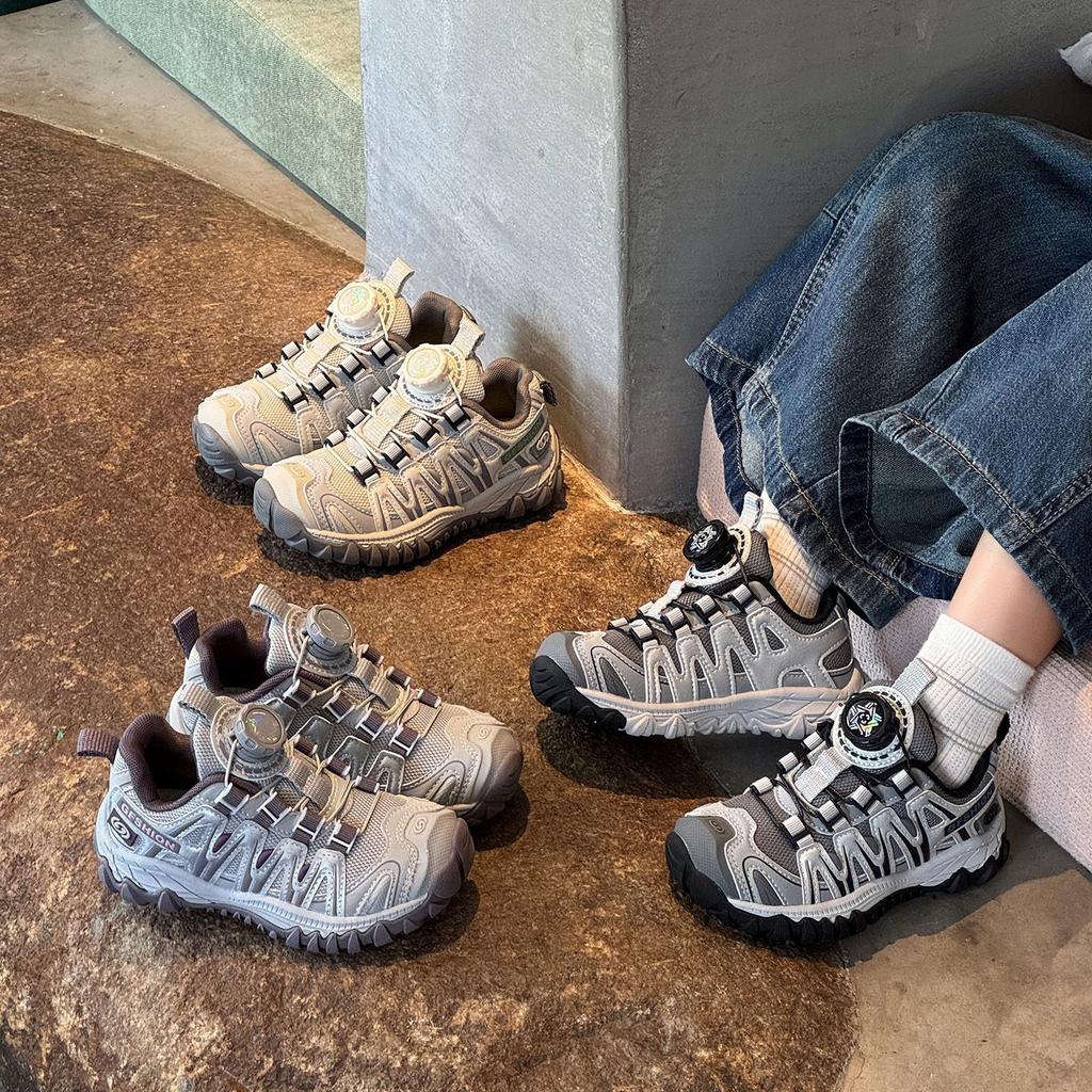 Children's Sneakers2026Autumn new collection: rotating buckle mesh sneakers for boys, mountain-style dad shoes, and outdoor hiking shoes for girls