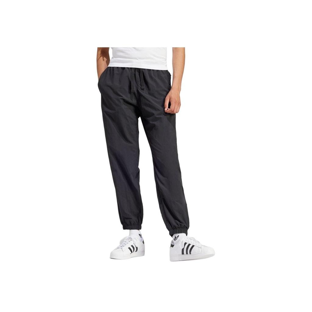 Adidas Originals Solid Color Tapered Fit Joggers Men Bottoms Black IS1796