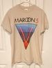 MAROON 5 #034V#034 World Tour 2015 Band Music Tee TShirt Colour Beige Size Medium. Unisex T-Shirt