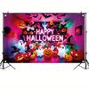 Pumpkin Lantern Ghost Bat Photography Background, Halloween Night Ghost Party Photo Booth Supplies