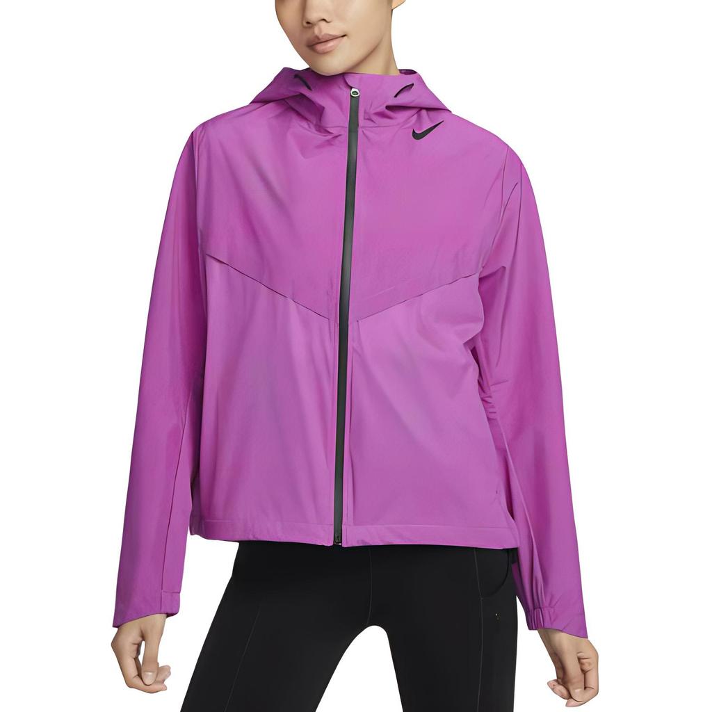 Nike Aeroswift Storm-Fit ветрозащитная водостойкая дышащая спортивная куртка женская куртки ярко-фиолетовый черный FZ3397-518