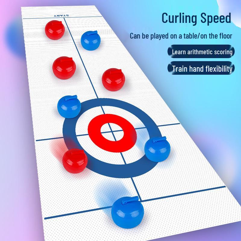 Children's Educational Indoor Curling Game - Interactive Tabletop Toy for Boys