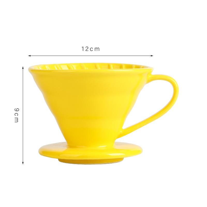 Ceramic Hand-brewed Coffee Filter Cup V60 Conical Filter Thread Drip Coffee Cup Creative Coffee Appliance