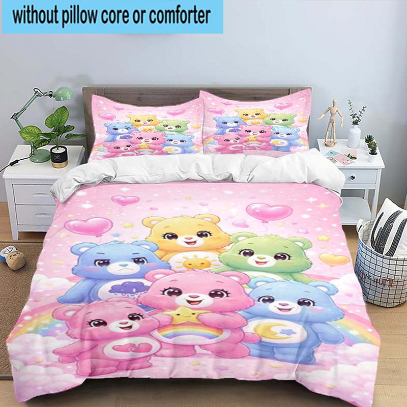 3PCS Love Bears Cozy Night 3pcs Bedding,Including 3PCS Duvet Cover And 2pcs Pillowcases Perfect for Christmas,Ideal for Bedroom, Dormitory