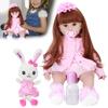 Reborn Toddler Silicone Baby Girl Doll Vivid Creativity Present Beautiful Baby Toy 60cmBrown Eyes