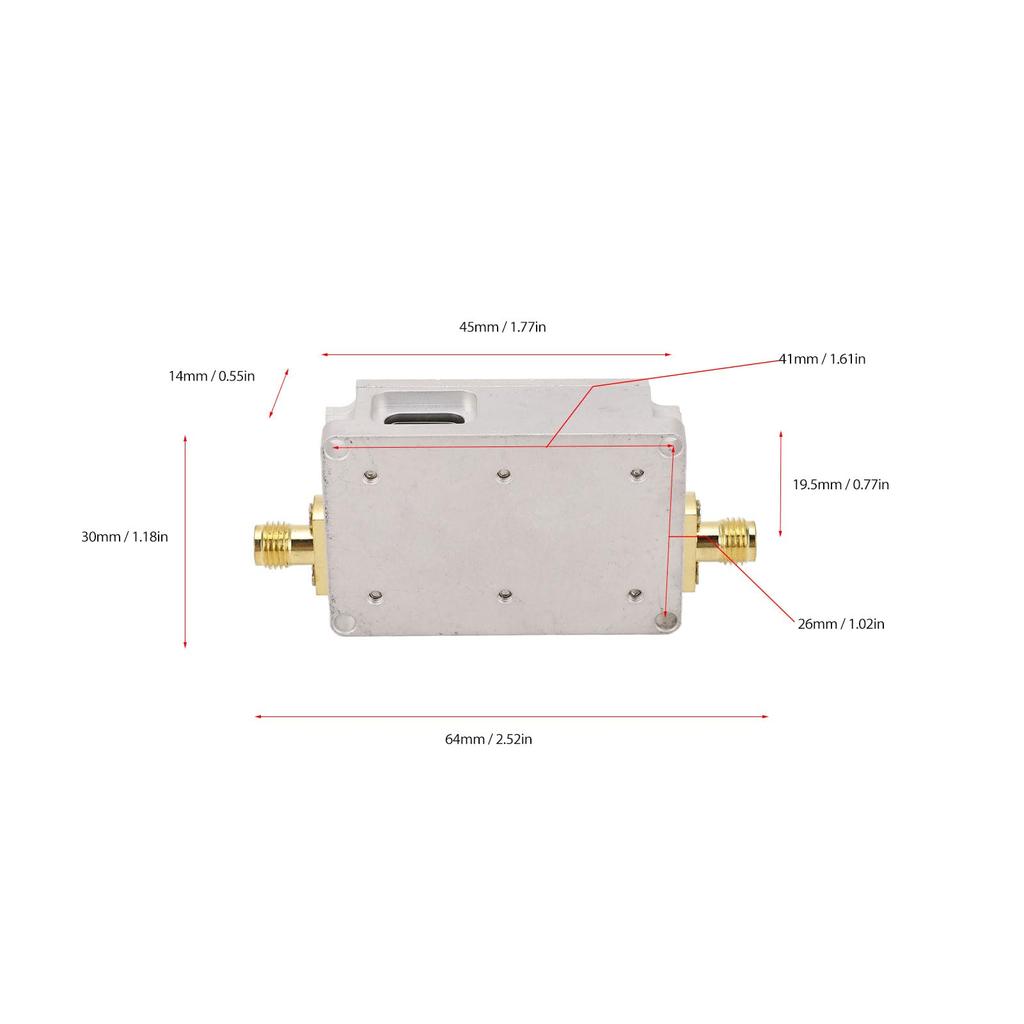 Jeffergarden RF Amplifier Low Noise Amplifier 40DB Gain 10M To 6GHz Accurate Transmission LNA RF Power Preamp for FM Radio