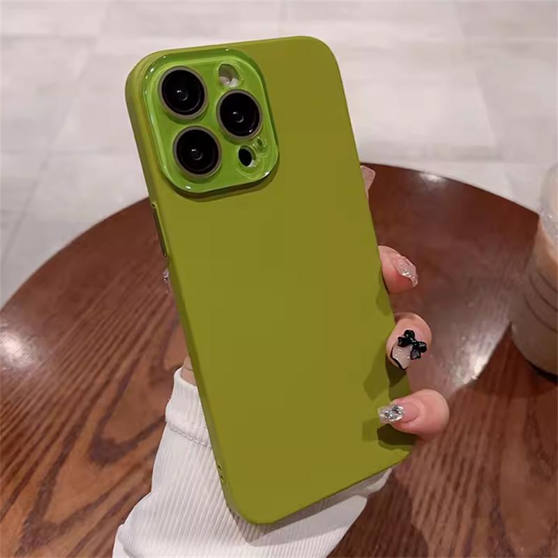 Простой приятный на ощупь матовый чехол с полной защитой объектива для iPhone 16 15 14 13 12 11 Pro Max Plus, жесткий ПК, противоударный