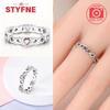 Infinite love Jewelry Черное и Розовое Сердце Блестящие Циркониевые Кольца Модные Новые Кольца из Серебра 925 Пробы для Женщин Подарок на День Святого Валентина