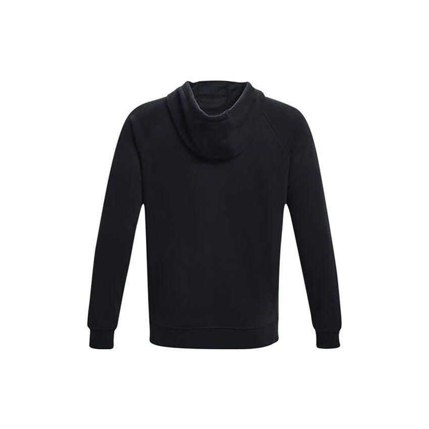 Under Armour Однотонная хлопковая трикотажная толстовка с капюшоном для тренировок, мужская толстовка, черная 1379684-001