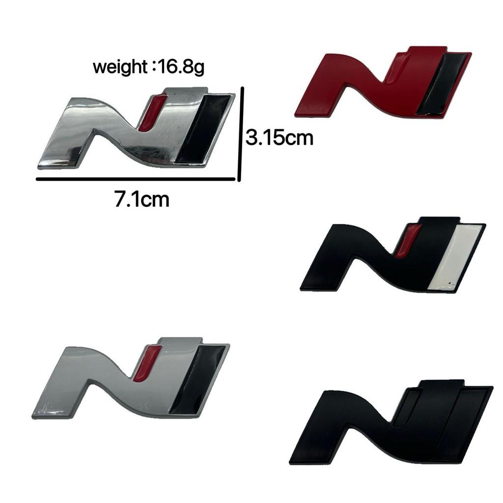 The large "N" logo fits perfectly as the body and rear emblem for the Hyundai Elantra.