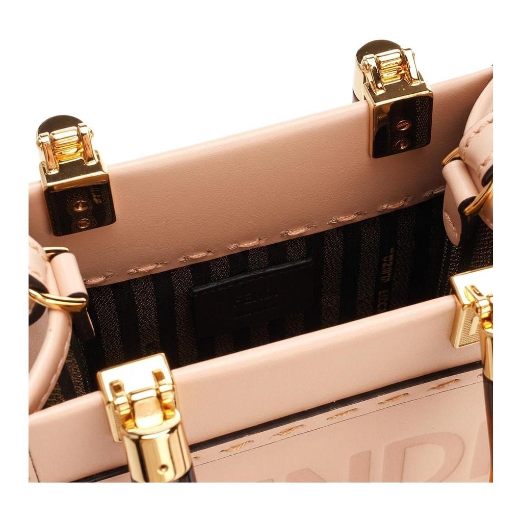 FENDI Calfskin Tote Sheet Music Bag, Shoulder Bag, Crossbody Bag, Handbag Mini Women's Light Pink 8BS051-ABVL-F1HDG