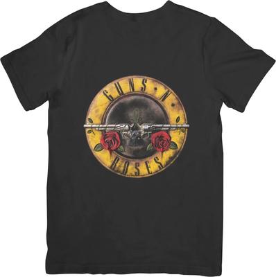 Музыка Guns n Roses Унисекс Футболка из качественного хлопка Черная