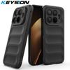 KEYSION Противоударный матовый чехол для телефона повышенной прочности для Xiaomi 15T Pro 5G, нескользящая мягкая силиконовая задняя крышка для телефона для Xiaomi 15T 5G