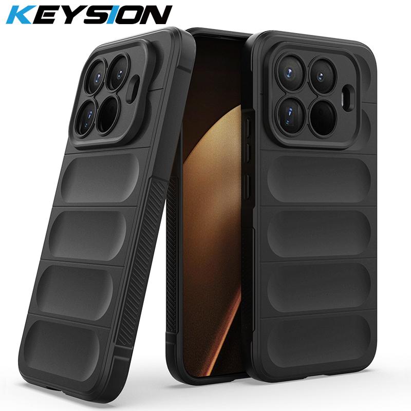 KEYSION Противоударный матовый чехол для телефона повышенной прочности для Xiaomi 15T Pro 5G, нескользящая мягкая силиконовая задняя крышка для телефона для Xiaomi 15T 5G