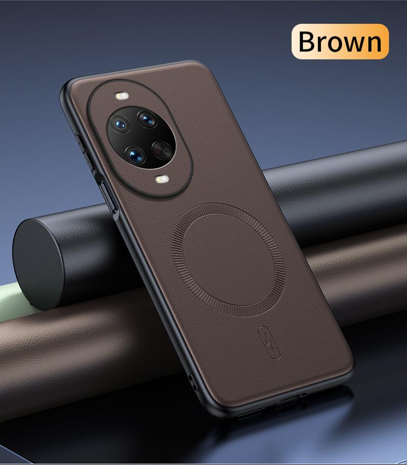 For Huawei Nova 14 Ultra Case Magnetic Leather Shield Cover High Quality Anti-Fingerprint Non-Slip PC+TPU