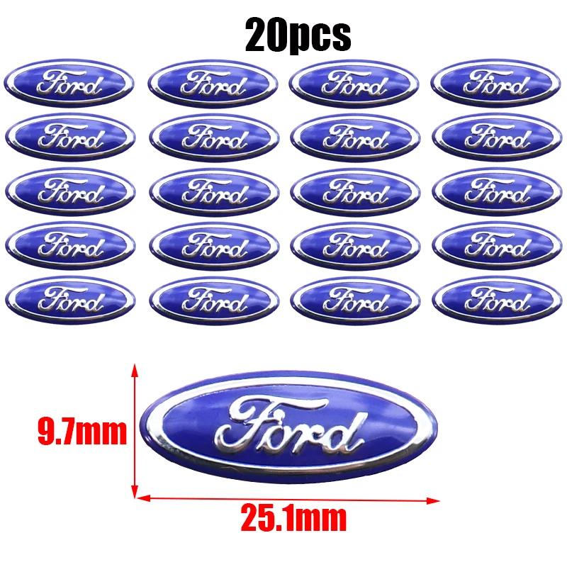 Car Ford 17.4mm 20.4mm 23.6mm 25.1mm 3D Aluminum Car Logo Key Fob Decoration Emblem Auto Key Badge Sticker Accessories IL8