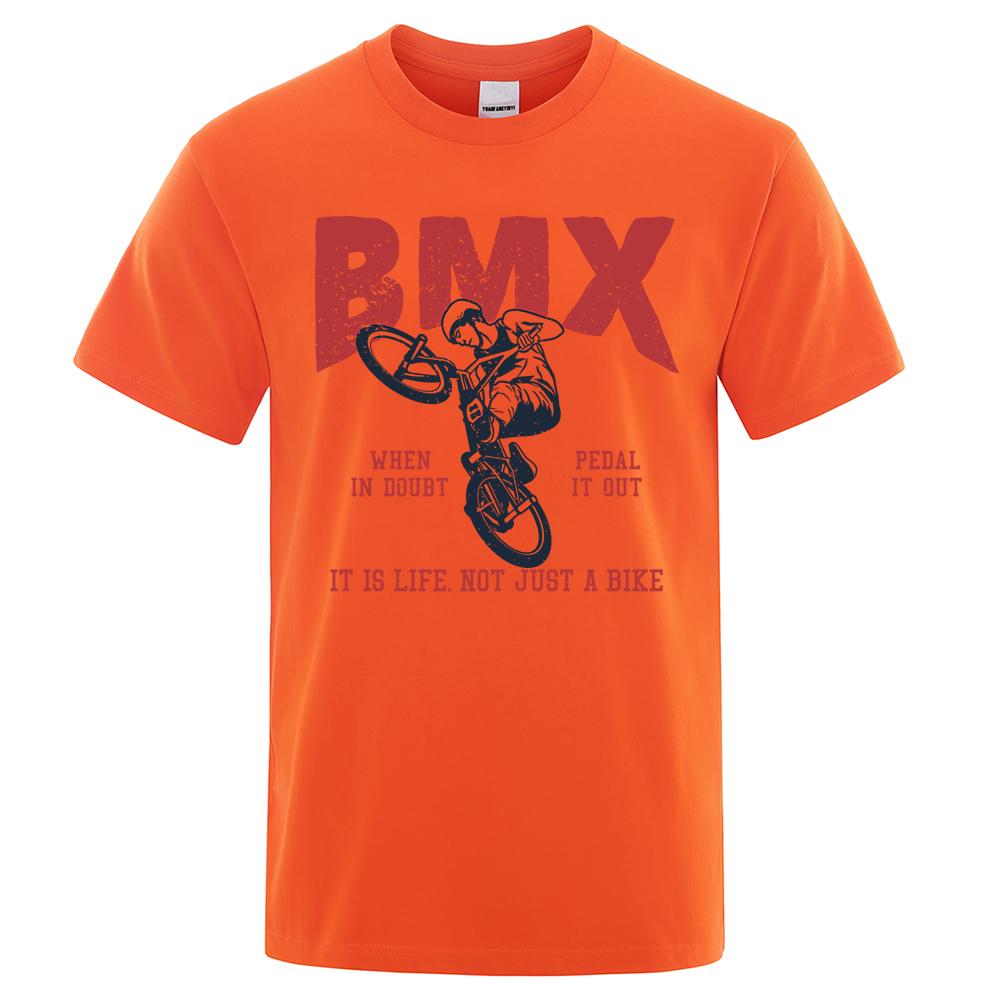 Bmx It Is Life Not Just A Bike Повседневные дышащие футболки для мужчин и женщин Хлопковые футболки Мягкие свободные топы с круглым вырезом