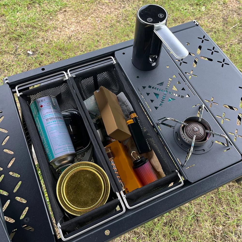 Портативный кемпинговый блок IGT Складная корзина Сетка IGT Дренажная корзина Складной стол Корзина для хранения Аксессуары для кемпингового стола