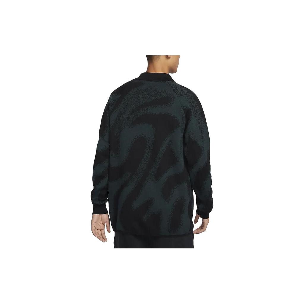Nike Culture Of Football Logo Embroidered Knit Sweater With Collar Men Tops Deep-Jungle-Green FD7285-323