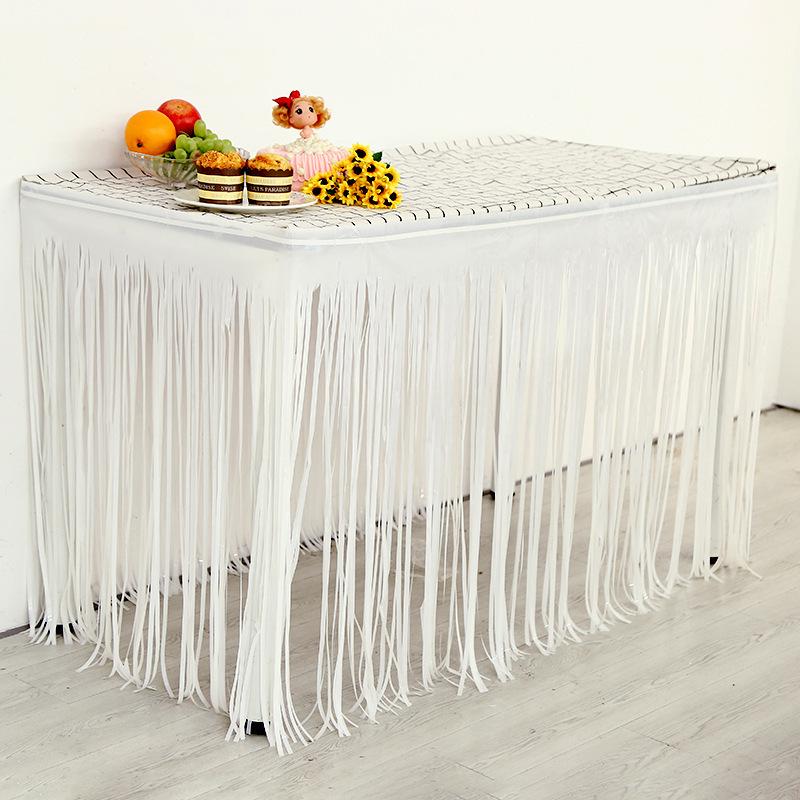 Мишурная юбка для стола 275x75см - Украшение для вечеринки и мероприятия
